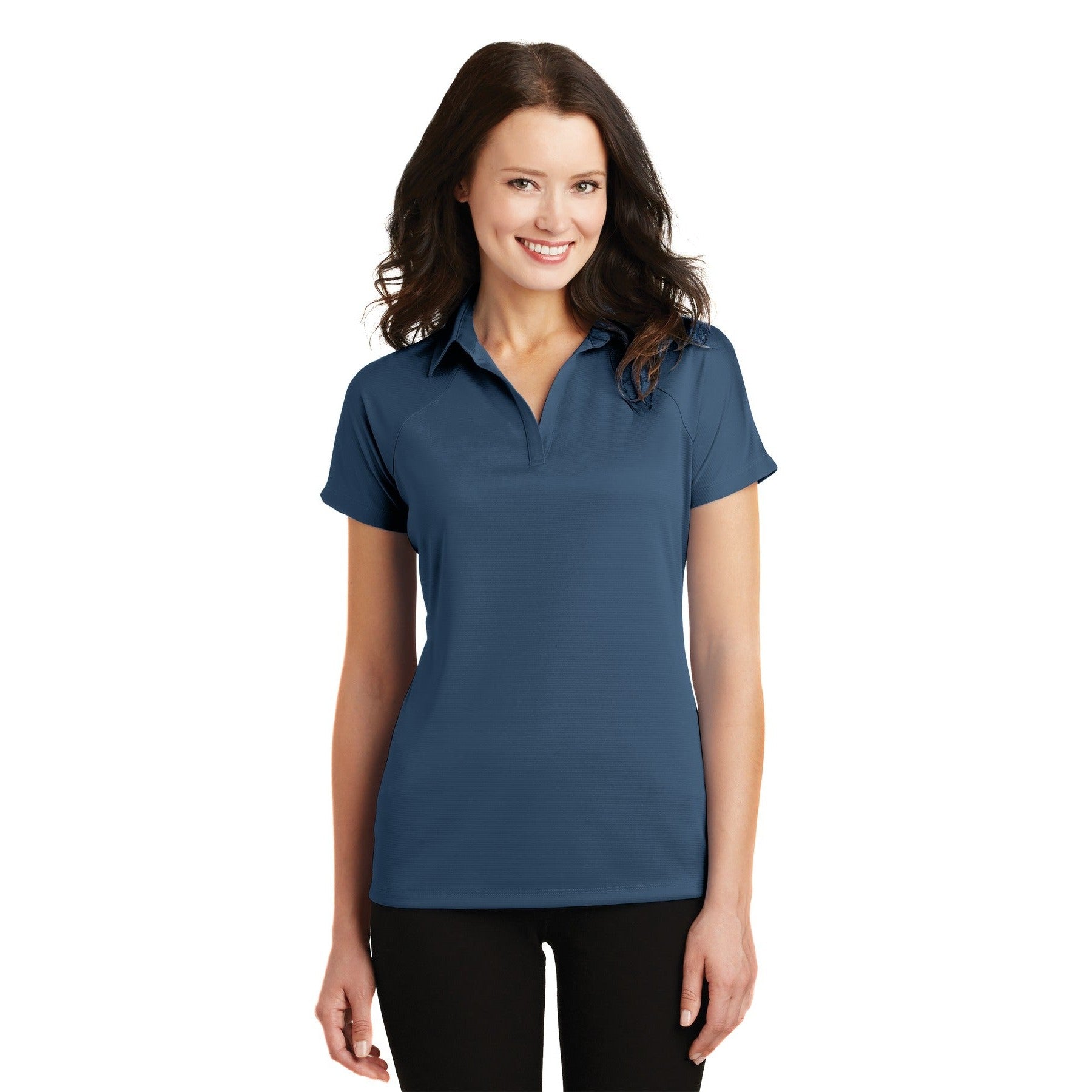 Port Authority-Port Authority® Women's Crossover Raglan Polo. L575-MedTech-3